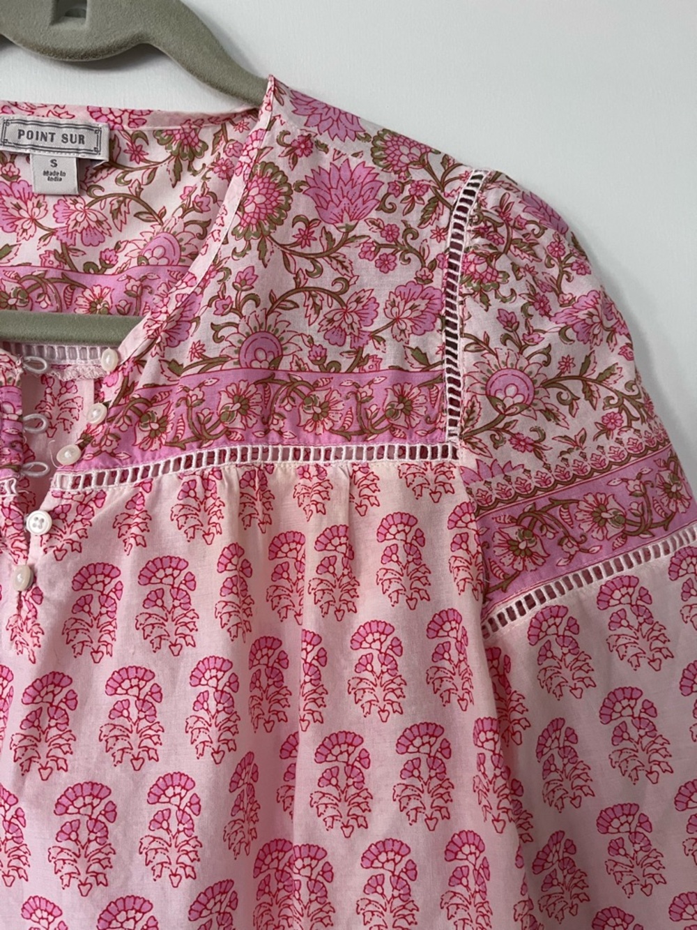 JCrew Point Sur Pink Floral Blouse